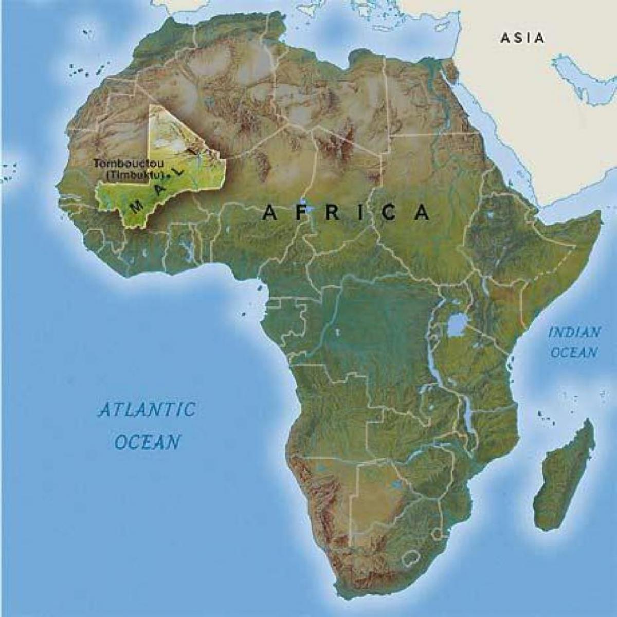 통북투 Mali 지도